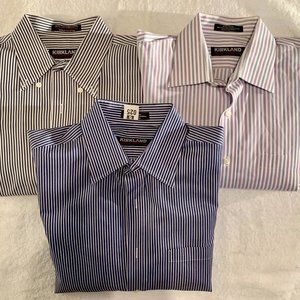 Kirkland Men's Long Sleeve Dress Shirts...Lot of 3
